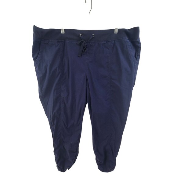 torrid Pants - Torrid  Cropped Ankle Pants Elastic Wasitband Pull On Casual Navy Women Size 3X